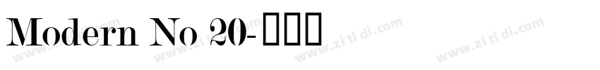 Modern No 20字体转换